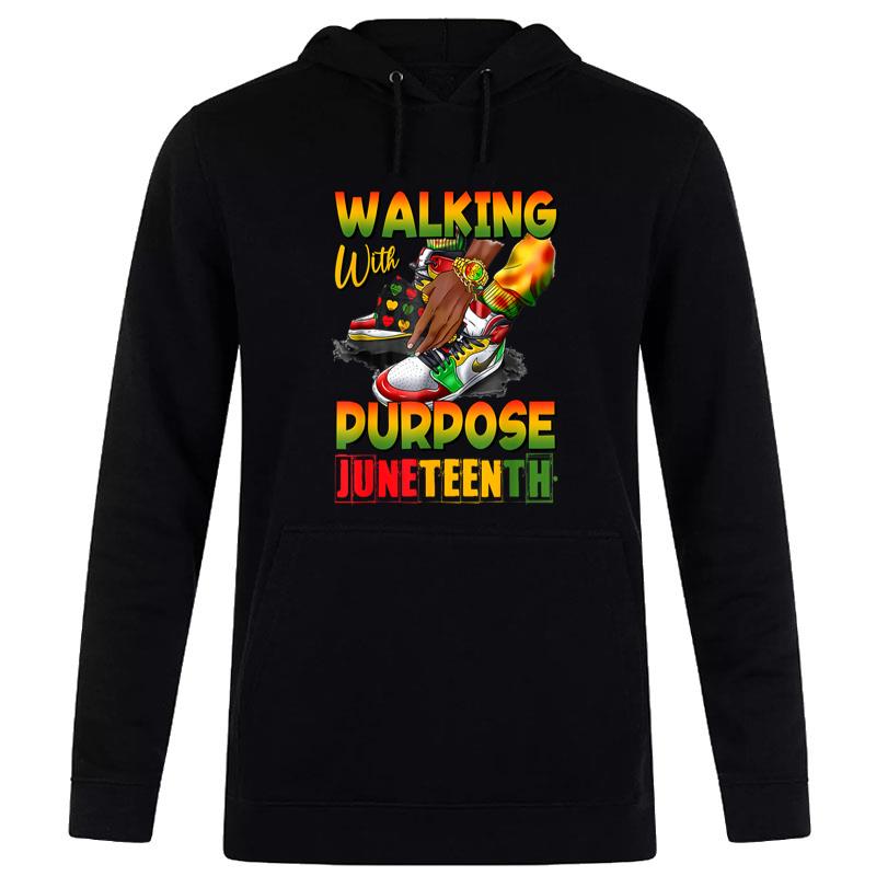 Youth Shoes Steppin' Into Juneteenth Walking With Purpose Hoodie