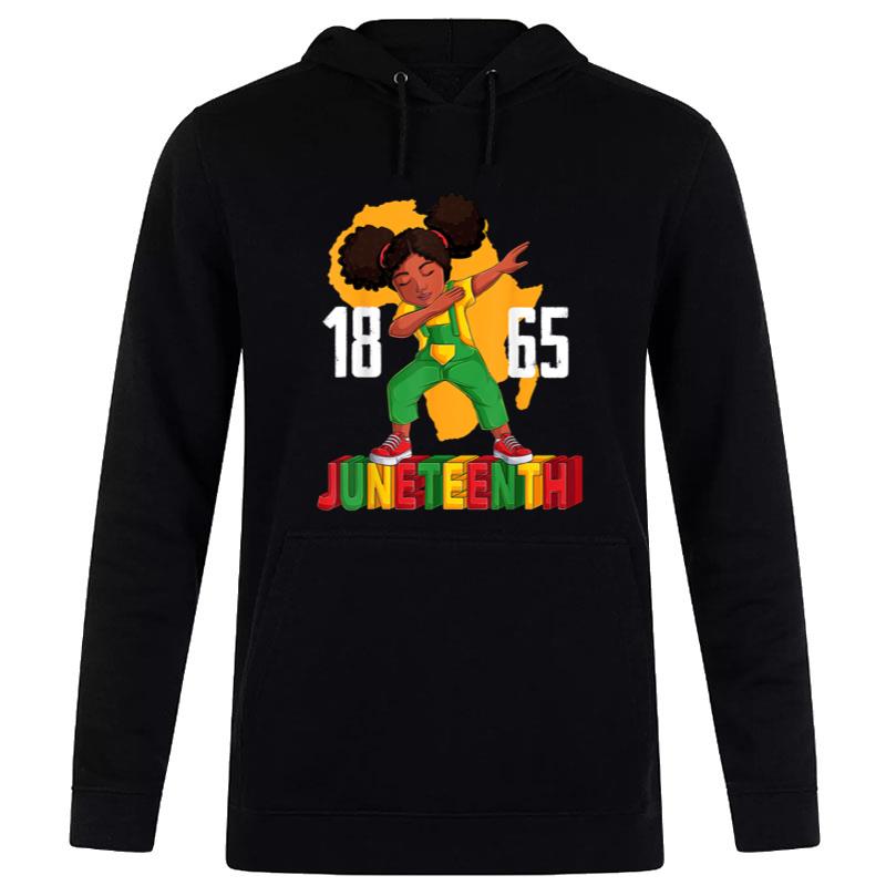 juneteenth Dabbing Girl Kids Girls Women Black African Hoodie