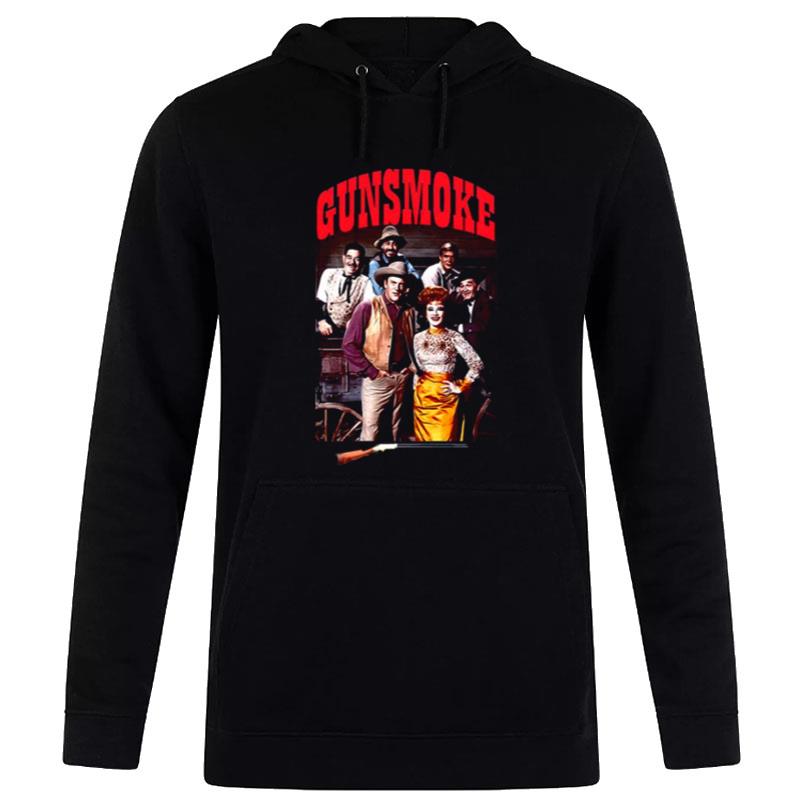 Cast Of Gunsmoke Mat Dillon And Kitty Doc And Festus Hoodie