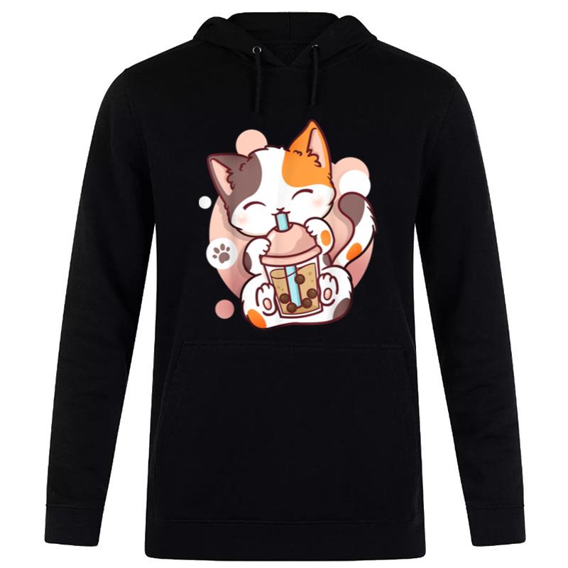 Cat Boba Tea Bubble Tea Anime Kawaii Neko Hoodie