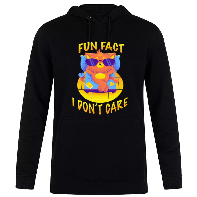 Cat Fun Fact I Don't Care Hoodie