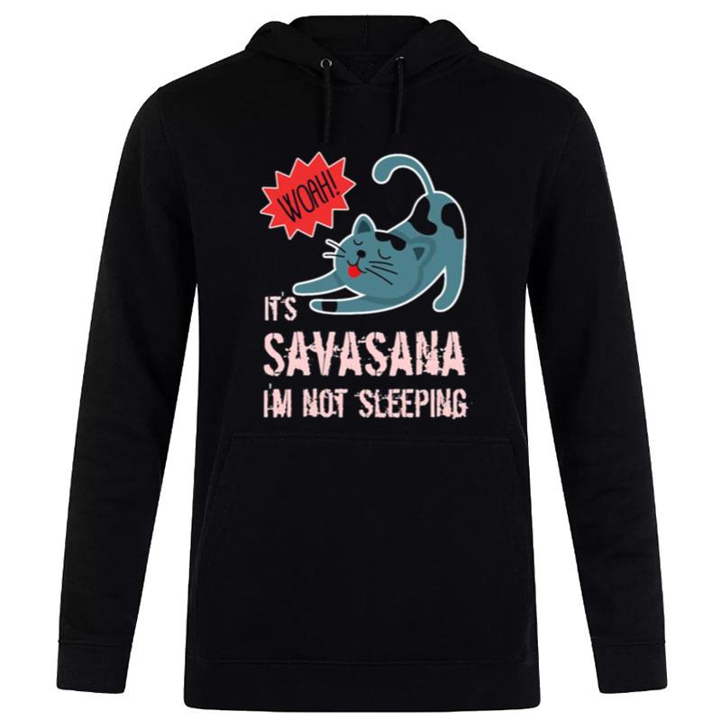 Cat Funny Savasana Yoga Hoodie