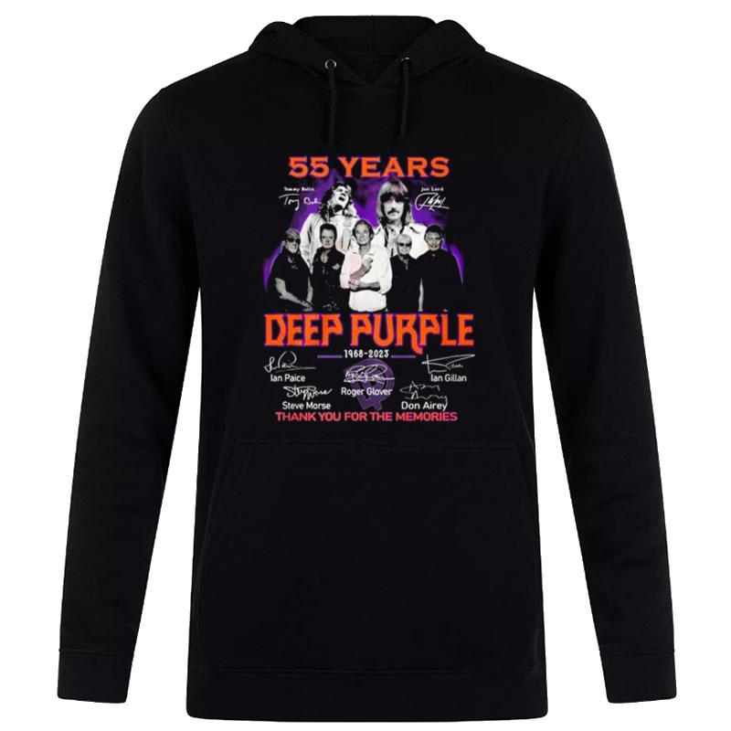 Deep Purple 55 Years 1968 2023 Thank You For The Memories Sign'tures Hoodie