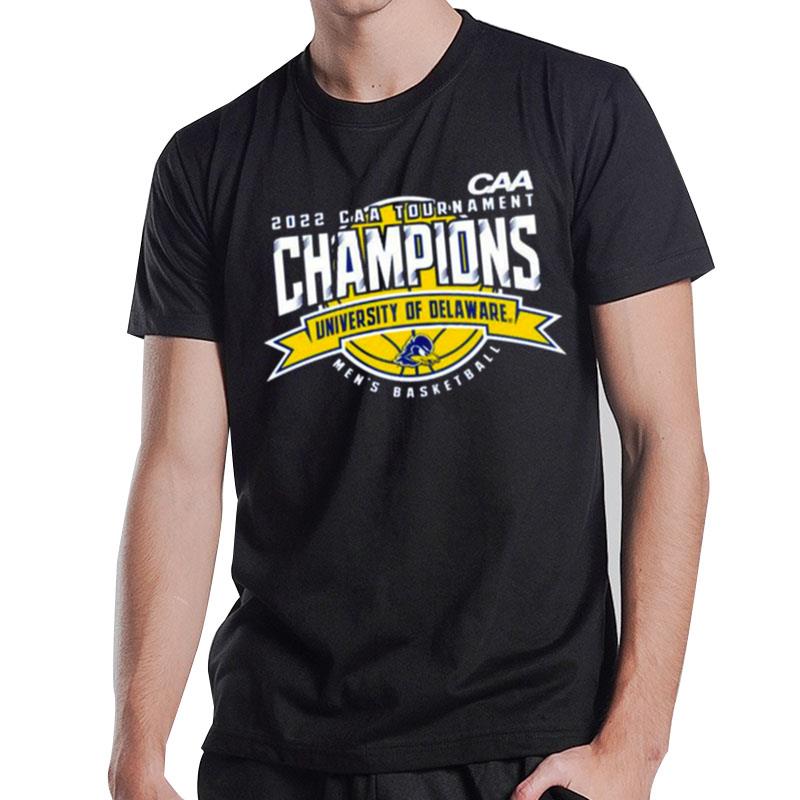 Delaware Blue Hens 2022 Caa Men's Basketball Tournament Champions T-Shirt