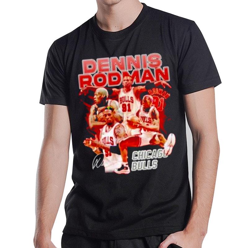 Dennis Rodman Chicago Bulls Basketball Vintage T-Shirt