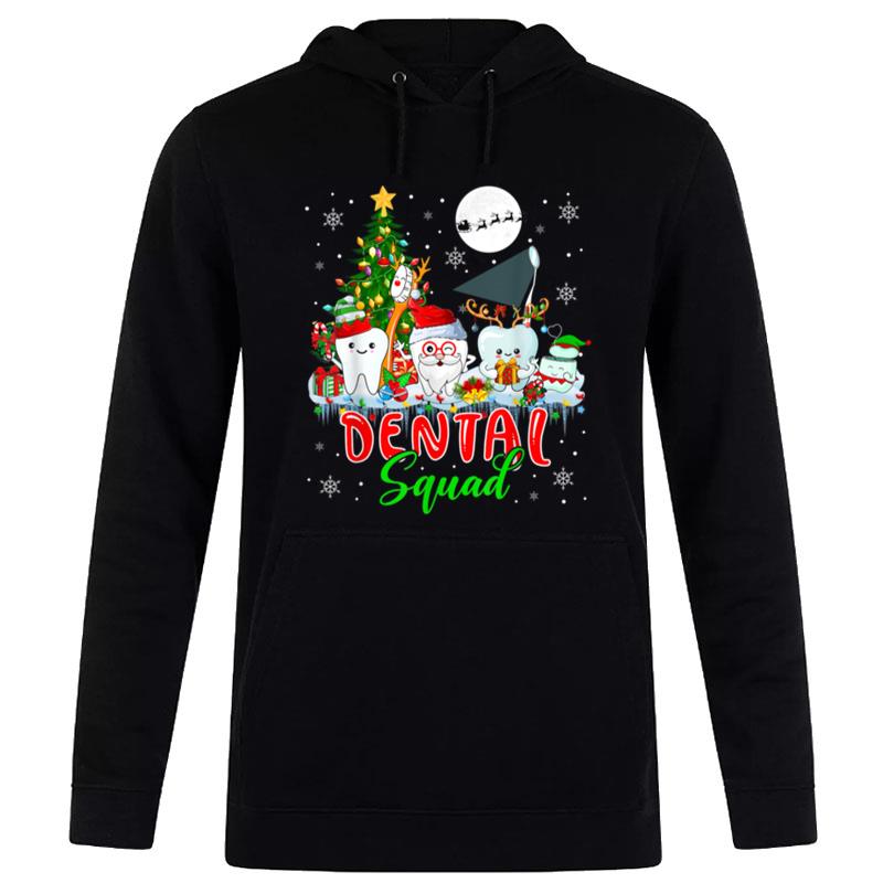 Dental Squad Christmas Tree Santa Reindeer Elf Tooth Lover Hoodie