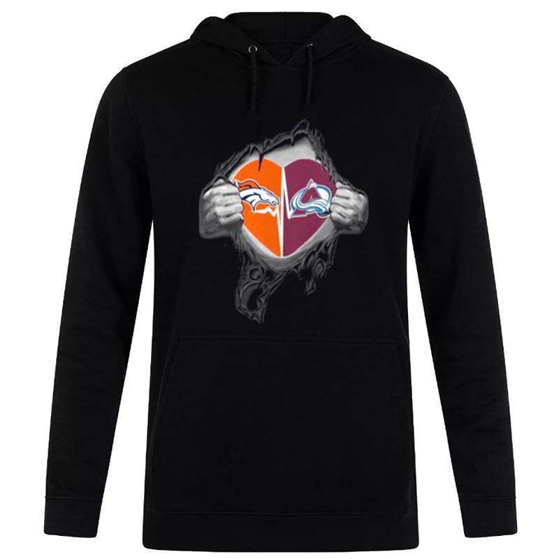 Denver Broncos Colorado Avalanche Inside My Hear Hoodie