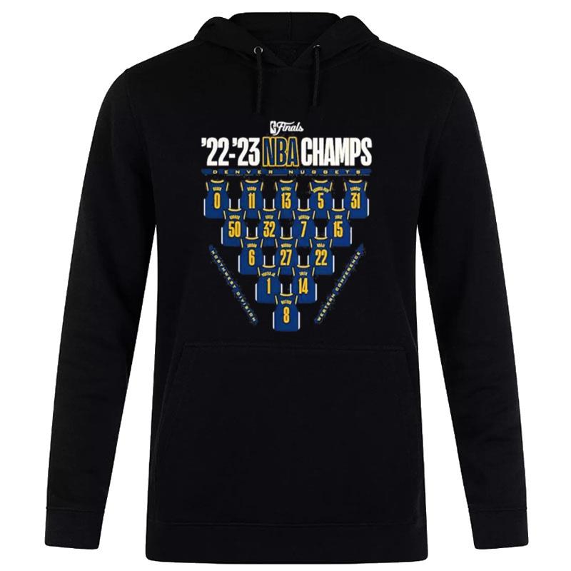 Denver Nuggets 2023 Nba Finals Champions Close Out Jersey Roster Hoodie