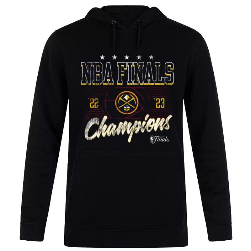 Denver Nuggets 2023 Nba Finals Champions Short Corner Gold Luxe Tri Blend Men's Hoodie