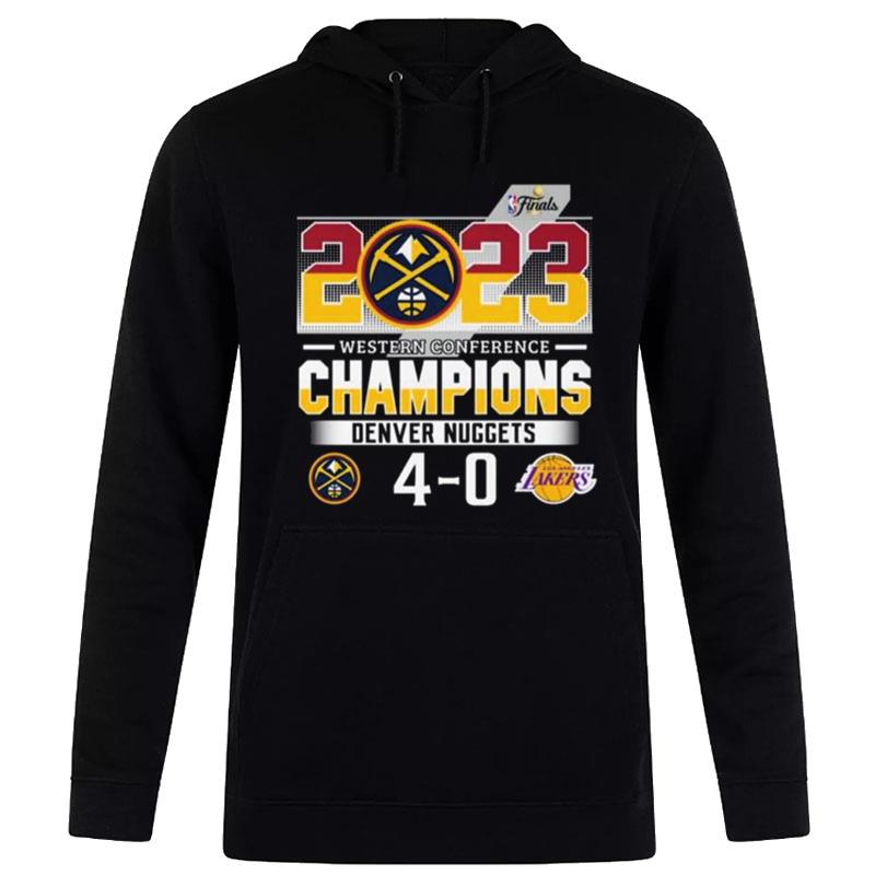 Denver Nuggets 2023 Western Conference Champions 4 0 Matchup Hoodie