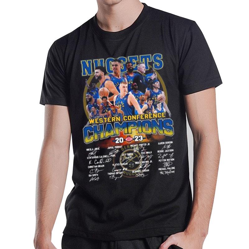 Denver Nuggets Nba Western Conference Champions 2023 Sign'tures T-Shirt