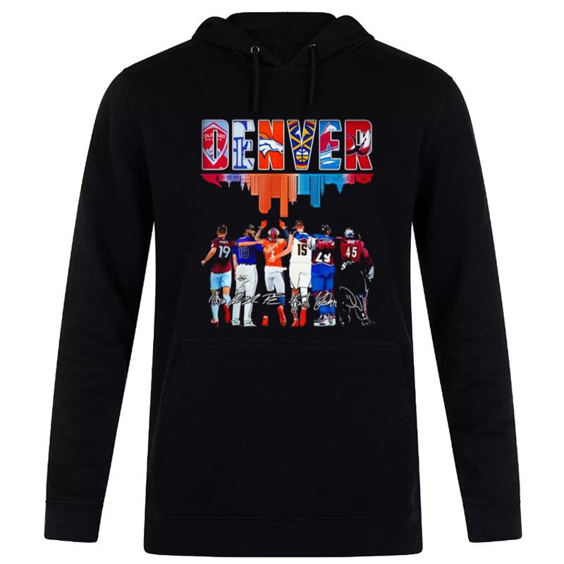 Denver Sports Teams Skyline City Players Sign'tures Hoodie