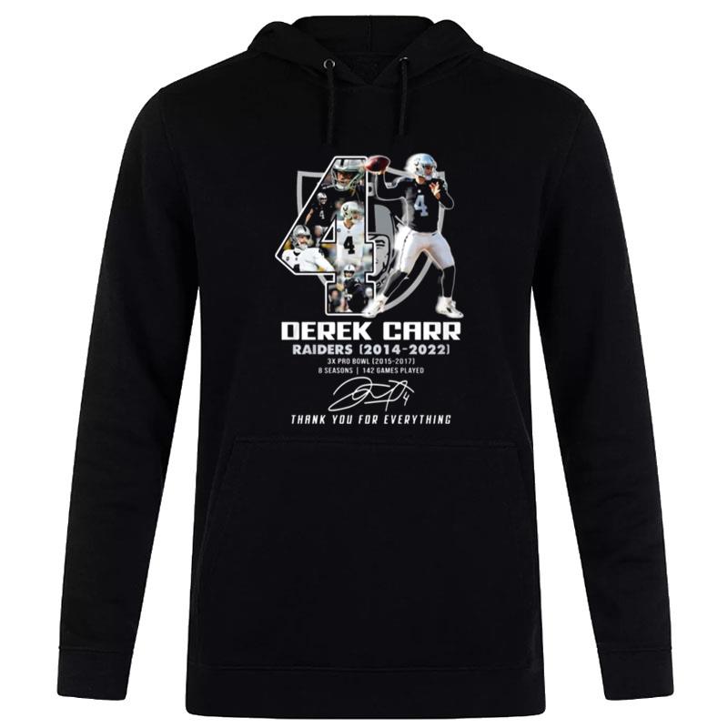 Derek Carr Raiders 2014 - 2022 Thank You For Everything Sign'ture Hoodie