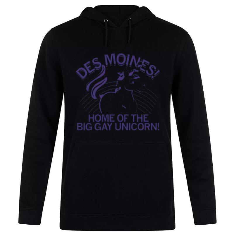 Des Moines Home Of The Big Gay Unicorn' Hoodie