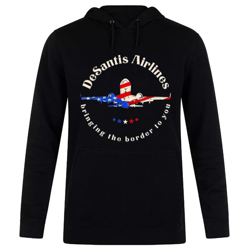 Desantis Airlines Political Meme Ron Desantis Us Flag Hoodie