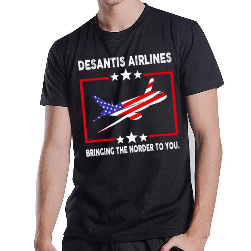 Desantis Airlines Political Meme Us Flag T-Shirt