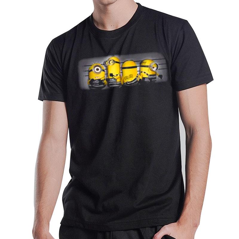 Despicable Me Minions Group Mug Shot Graphic T-Shirt