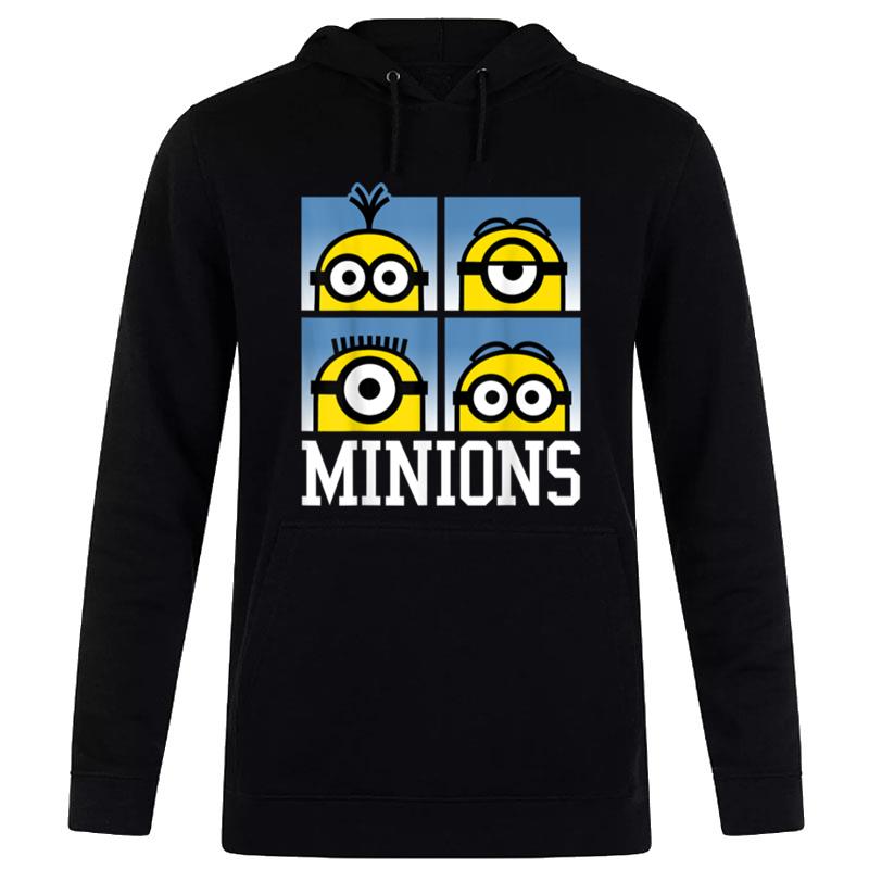 Despicable Me Minions Minions Bust Portrait Grid Logo Hoodie