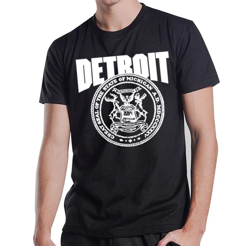 Detroit Great Seal Of The State Of Michgan' T-Shirt