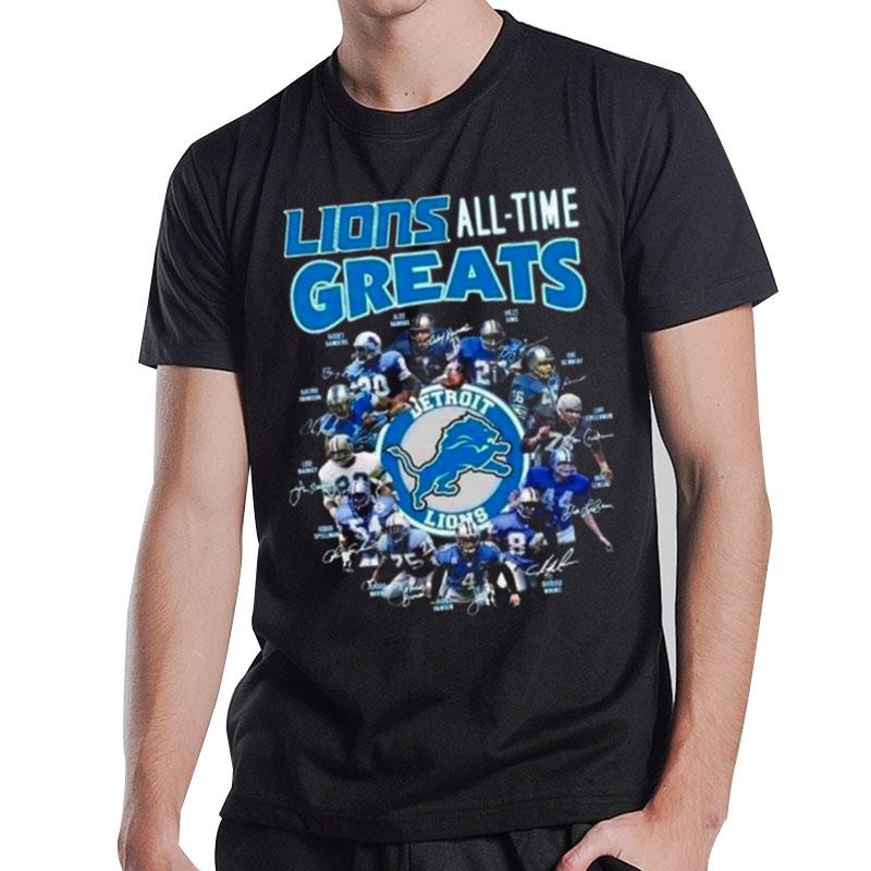 Detroit Lions All Time Greats Sign'tures T-Shirt