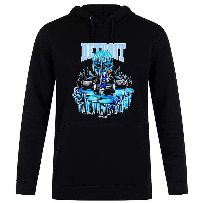 Detroit Motorcar Skeleton Basketball Funny Hoodie