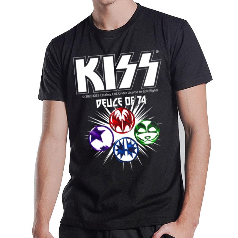 Deuce Of 1974 Song Kiss Rock Band Album Debu T-Shirt