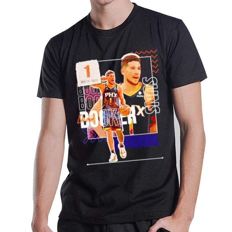 Devin Booker 1 Shooting Guard Phoenix Suns Basketball Poster T-Shirt