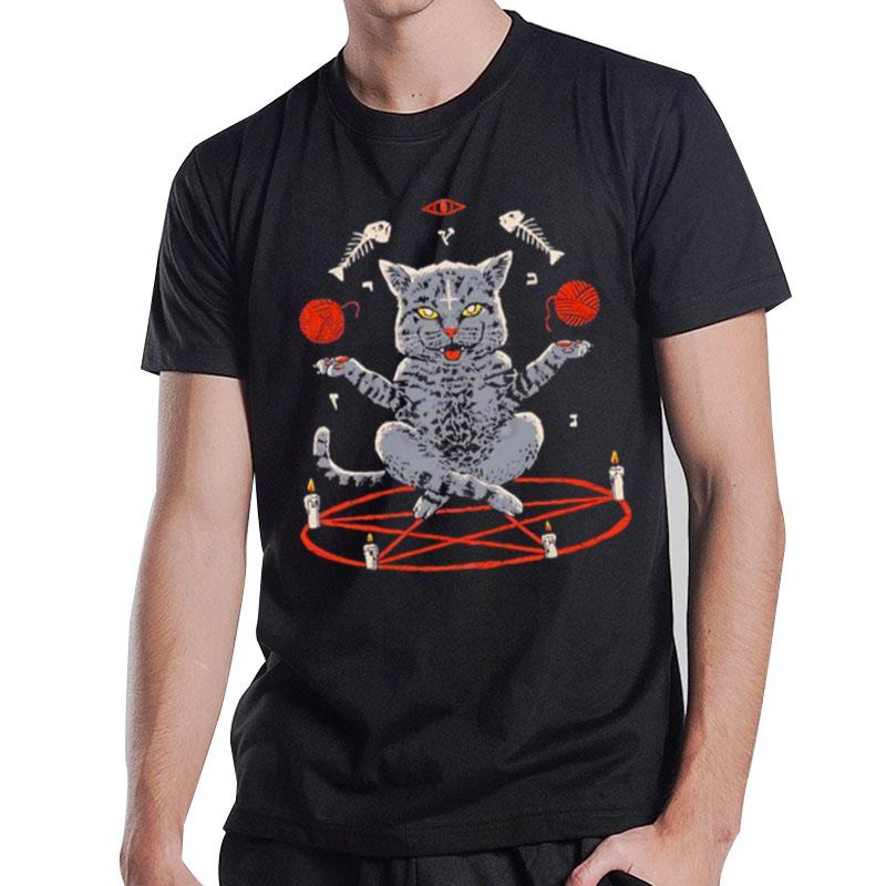 Devious Cat Halloween Black Cat Witch T-Shirt