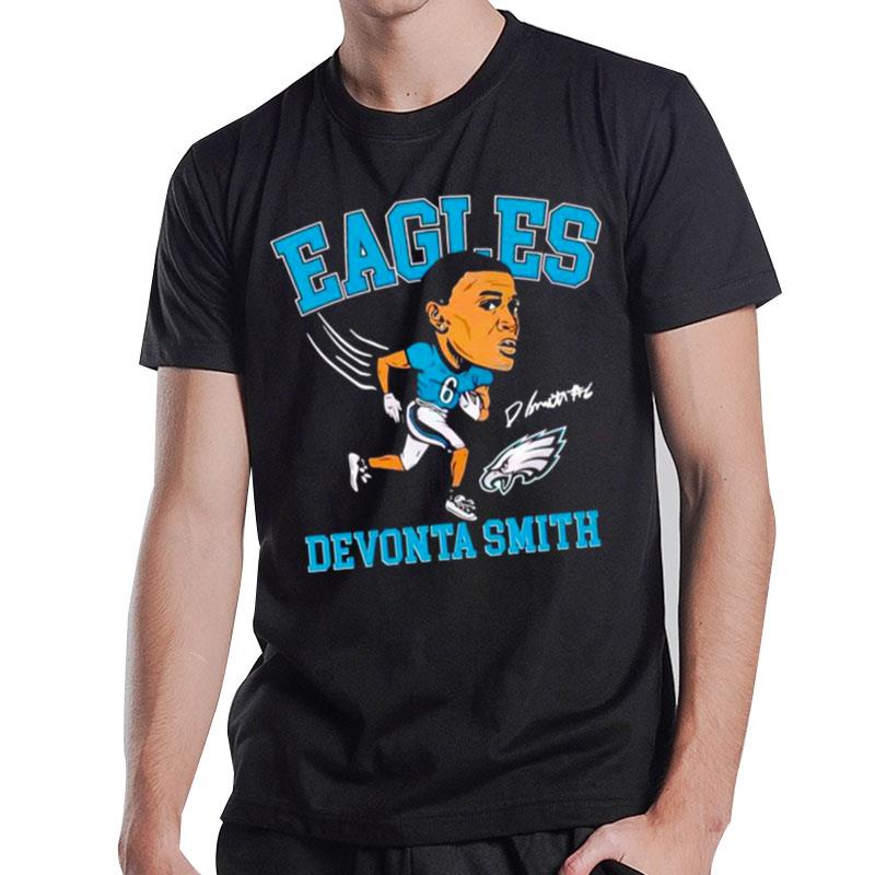 Devonta Smith Emoji Big Head Signture Philadelphia Eagle T-Shirt