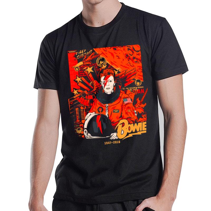 Digital Illustration Commemorating The Death Of The Legend David Bowie T-Shirt