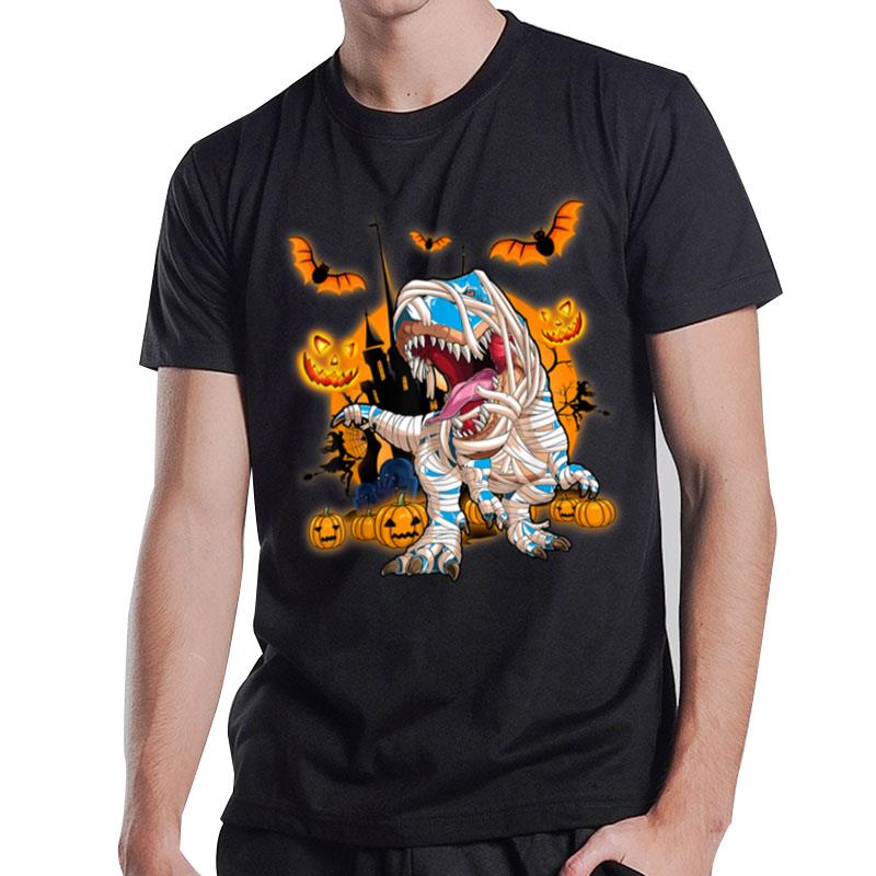 Dinosaur Mummy Scary Pumpkin & Moon Halloween' T-Shirt