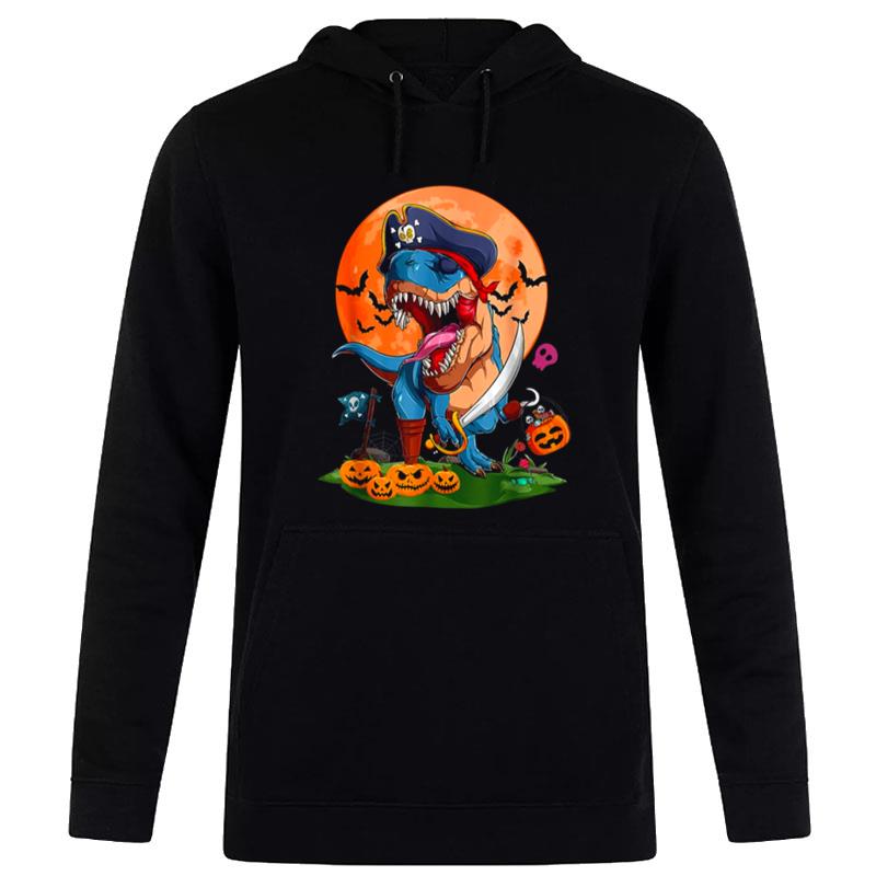 Dinosaur T Rex Pirate Bat Funny Halloween Costume Boy Men' Hoodie