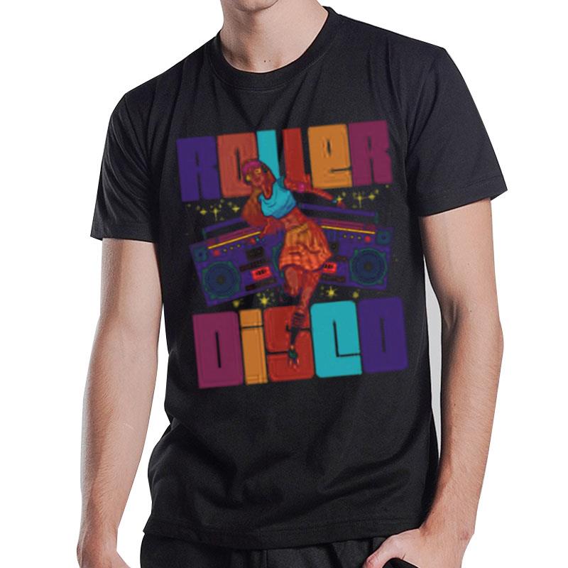 Disco Retro 70S 80S Skater Roller Skating T-Shirt