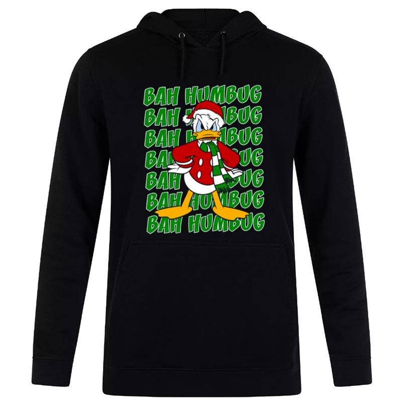 Disney Donald Duck Bah Humbug Christmas Text Stack Hoodie