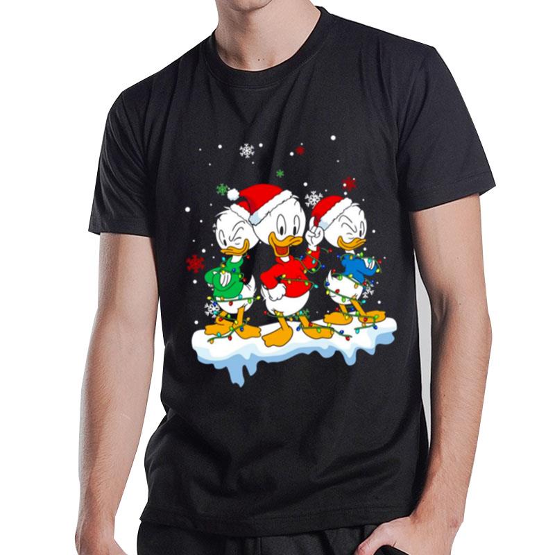 Disney Ducktales Huey Dewey And Louie Christmas Lights T-Shirt