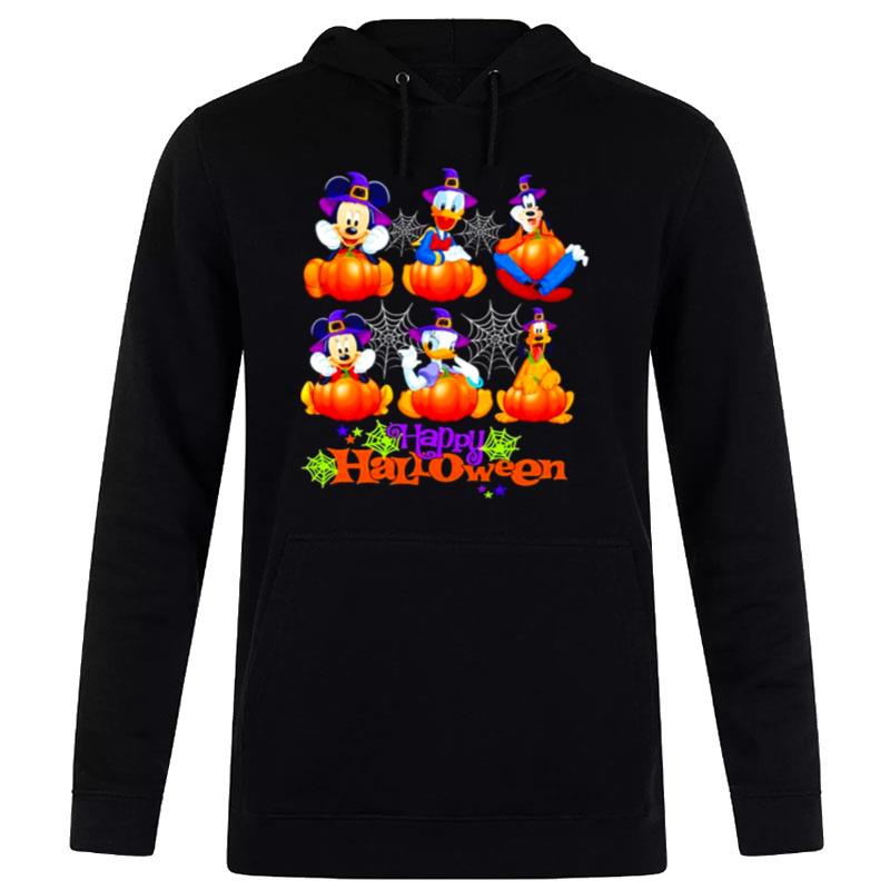 Disney Family Characters Hug Pumpkin Happy Halloween 2022 Hoodie