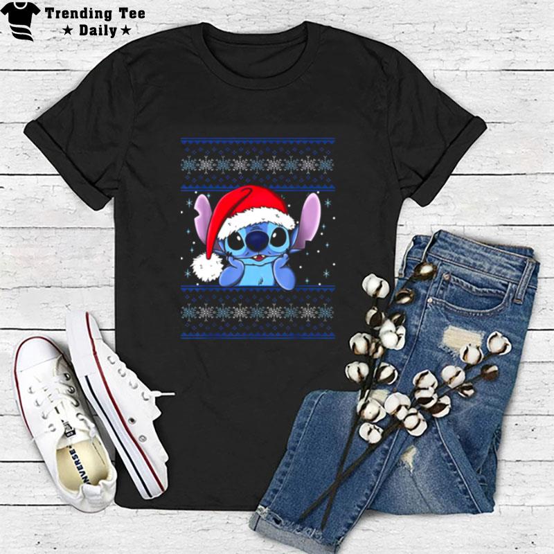 Disney Lilo Stitch Christmas Stitch Ugly Christmas T-Shirt