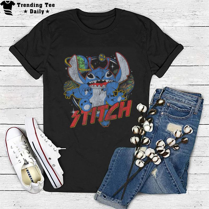 Disney Lilo & Stitch Plan'tary March Rock Band Poster T-Shirt