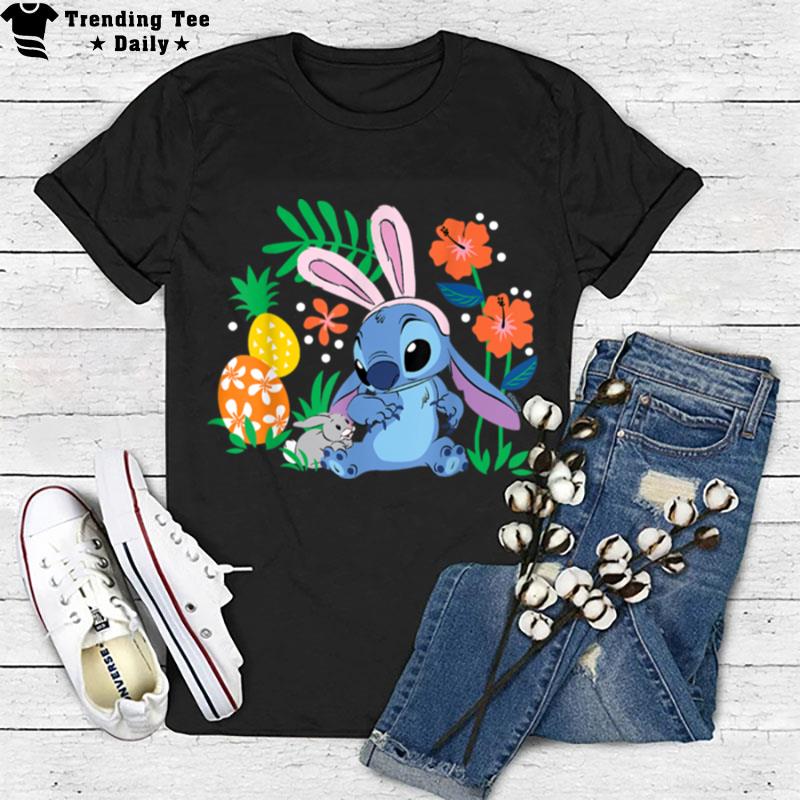 Disney Lilo & Stitch With Easter Bunny T-Shirt