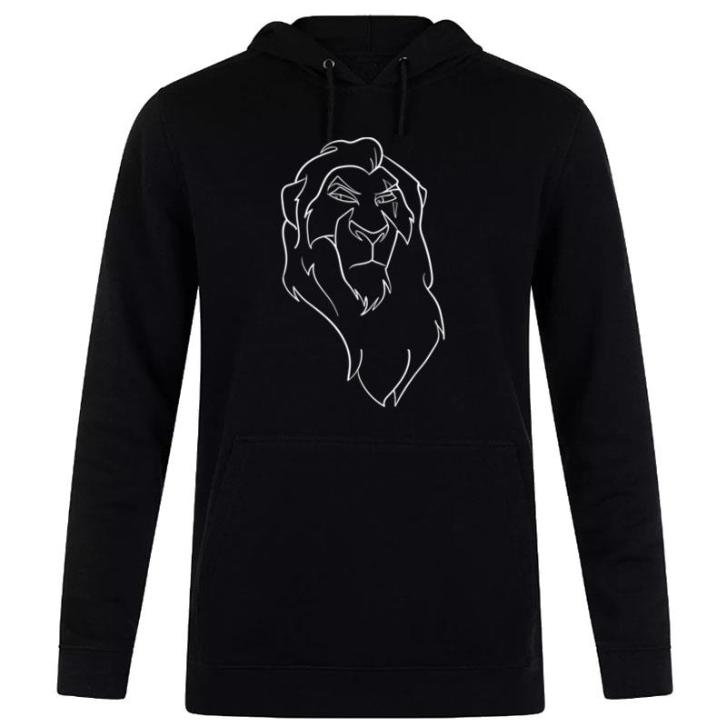 Disney Lion King Scar Line Art Graphic Hoodie