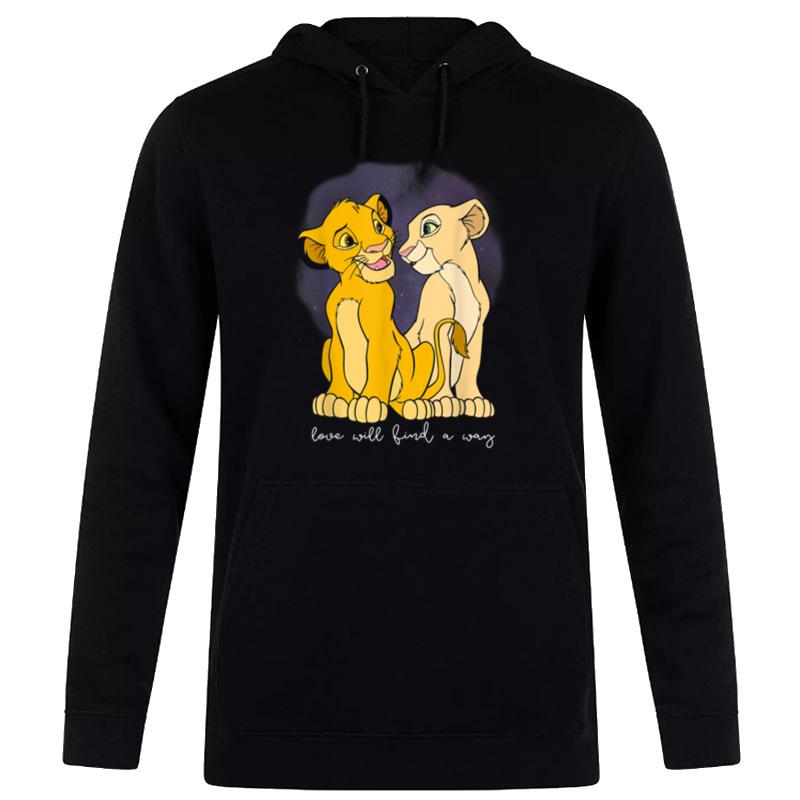 Disney Lion King Simba Nala Love Valentine's Graphic Hoodie