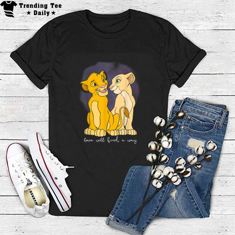 Disney Lion King Simba Nala Love Valentine's Graphic T-Shirt