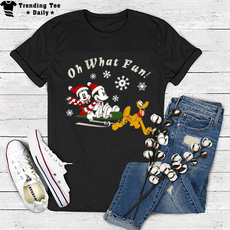 Disney Mickey And Friends Christmas Oh What Fun T-Shirt