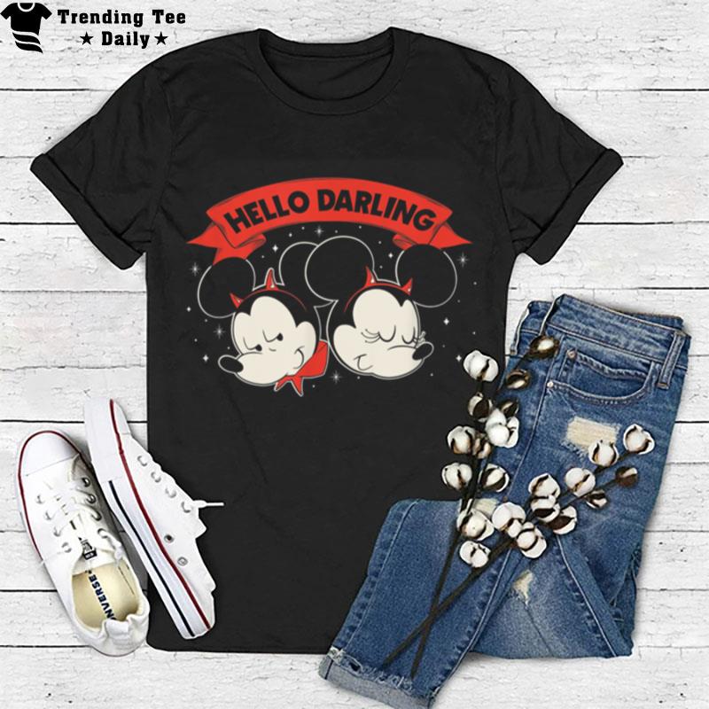 Disney Mickey And Friends Mickey & Minnie Hello Darling T-Shirt