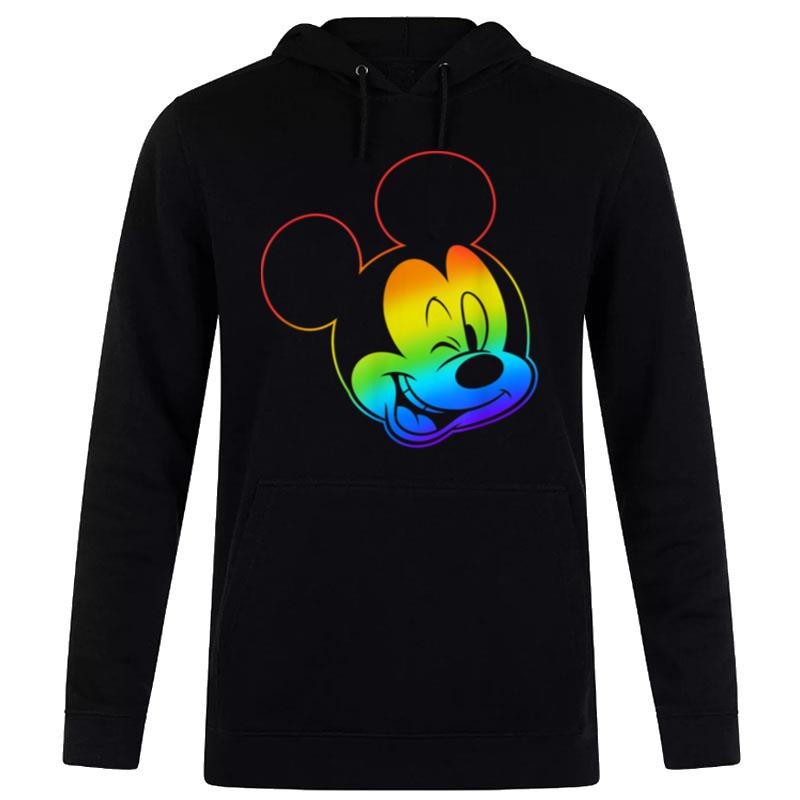 Disney Mickey And Friends Rainbow Mickey Face Hoodie