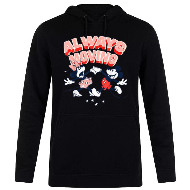 Disney Mickey And Minnie Always Moving Retro Hoodie