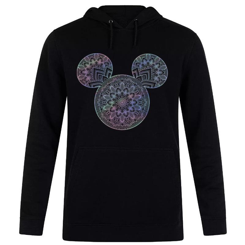 Disney Mickey Classic Holograph Neon Mandala Fill Ears Hoodie