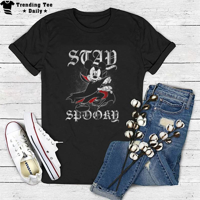 Disney Mickey Classic Stay Spooky Mickey Halloween Vampire T-Shirt