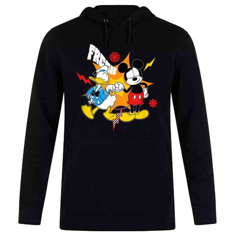 Disney Mickey Friends Mickey Mouse And Donald Duck Fresh Hoodie