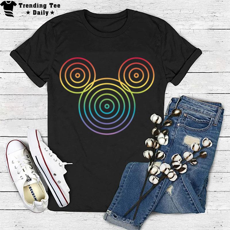 Disney Mickey & Friends Mickey Rainbow Pride Circles Logo T-Shirt